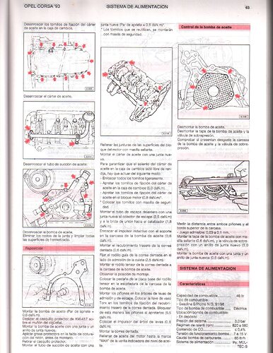 Opel Corsa Especificaciones de bomba aceite002
